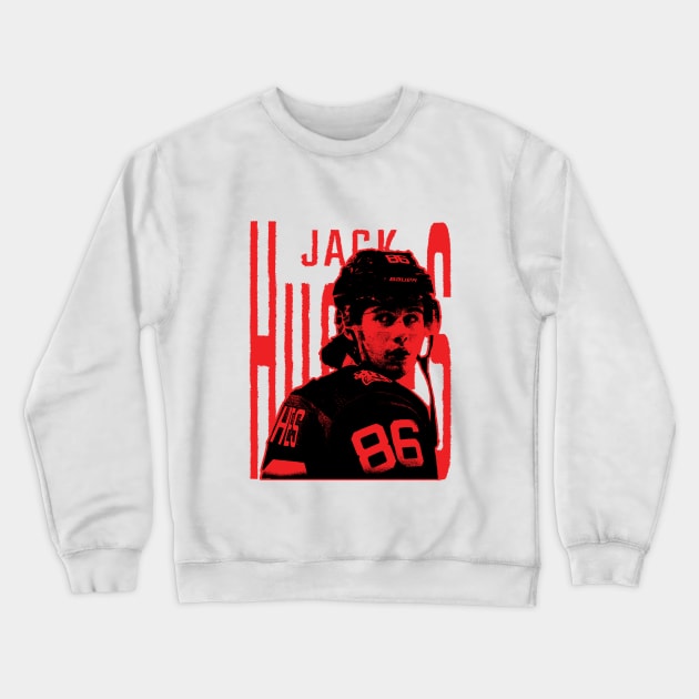 Jack Hughes Crewneck Sweatshirt by islandersgraphics